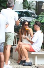 ALESSANDRA AMBROSIO Out for Drinks with Friends in Rio De Janeiro 01/24/2023