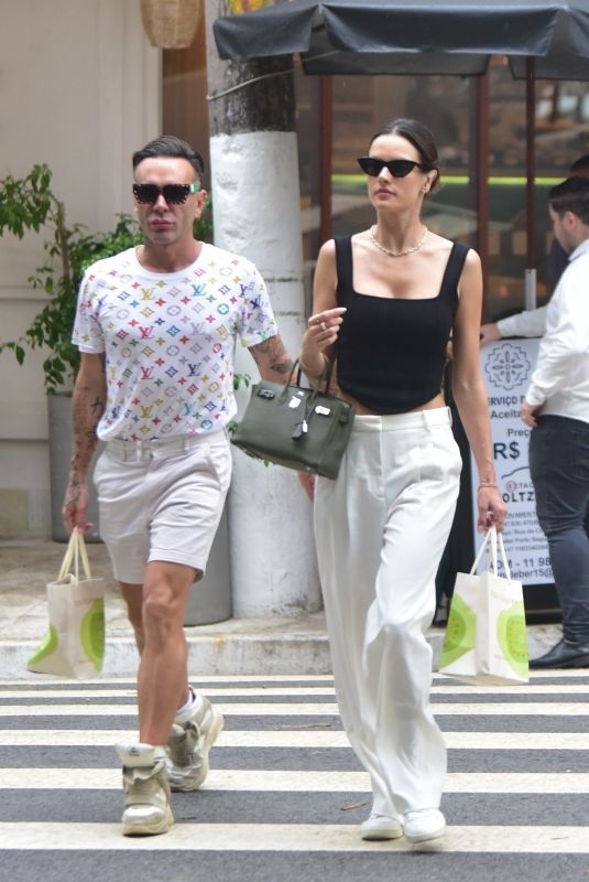 ALESSANDRA AMBROSIO Out for Lunch with a Friend in Sao Paulo 01/23/2023