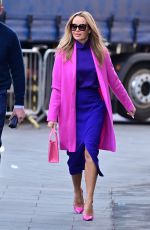 AMANDA HOLDEN Arrives at Global Radio Studios in London 01/11/2023