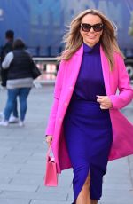 AMANDA HOLDEN Arrives at Global Radio Studios in London 01/11/2023