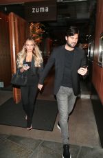 AMBER TURNER and Dan Edgar Leaves Zuma Restaurant in London 01/14/2023