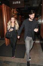 AMBER TURNER and Dan Edgar Leaves Zuma Restaurant in London 01/14/2023