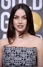ANA DE ARMAS at 80th Annual Golden Globe Awards in Beverly Hills 01/10/2023