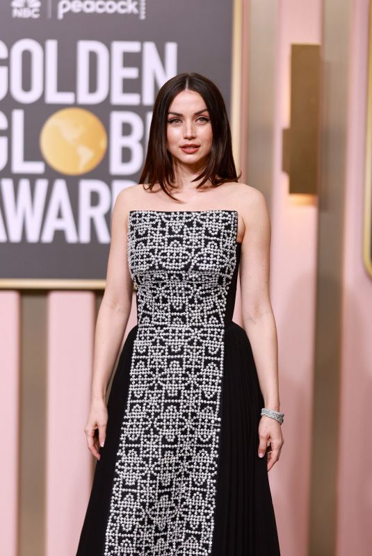 ANA DE ARMAS at 80th Annual Golden Globe Awards in Beverly Hills 01/10/2023