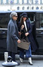 ANNE HATHAWAY Out at Paris Fashion Week 01/24/2023