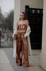 ANOUCHKA GAUTHIER Arrives at Stephane Rolland Spring Summer 2023 Haute Couture Show in Paris 01/24/2023