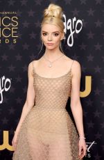 ANYA TAYLOR-JOY at 28th Annual Critics Choice Awards in Los Angeles 01/15/2023