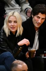 ASHLEY BENSON and Brandon Davis at a Game Between LA Lakers and Miami Heat in Los Angeles 01/04/2023