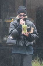 ASHLEY BENSON Out for Morning Green Juice in Los Angeles 01/10/2023