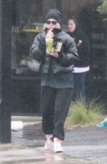 ASHLEY BENSON Out for Morning Green Juice in Los Angeles 01/10/2023