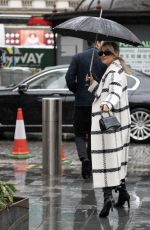 ASHLEY ROBERTS Arrives at Global Radio Studios in London 01/10/2023