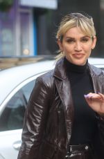 ASHLEY ROBERTS Arrives at Heart Radio in London 01/13/2023