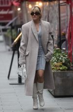 ASHLEY ROBERTS Arrives at Heart Radio in London 01/26/2023