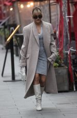 ASHLEY ROBERTS Arrives at Heart Radio in London 01/26/2023
