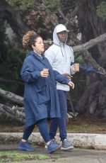 BRIDGID COULTER and Don Cheadle Out Jogging in Los Angeles 01/03/2023