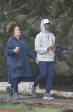 BRIDGID COULTER and Don Cheadle Out Jogging in Los Angeles 01/03/2023