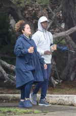 BRIDGID COULTER and Don Cheadle Out Jogging in Los Angeles 01/03/2023