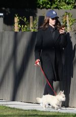 BRITTANU SNOW Out with Her Dog in Los Angeles 01/20/2023