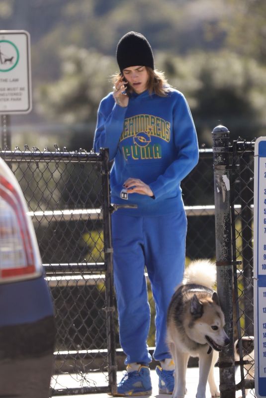 CARA DELEVINGNE Out at a Dog Park in Los Angeles 01/22/2023