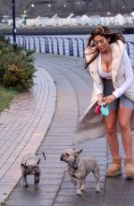 CHLOE FERRY Out with Her Dogs in Newcastle 01/04/2023