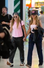 CHRISHELL STAUSE and G FLIP Arrives at Adelaide Airport 01/05/2023