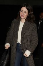 CLAIRE FOY Arrives at BBC Radio 2 to Promote Women Talking in London 01/27/2023