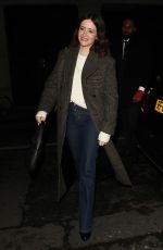 CLAIRE FOY Arrives at BBC Radio 2 to Promote Women Talking in London 01/27/2023
