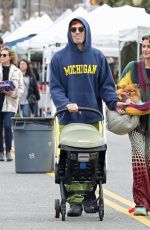 CLARA BERRY and KJ Apa Out with Their Baby and Dog at Farmers Market in Los Angeles 01/15/2023