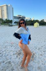 CLAUDIA ROMANI Out at a Beach in Miami 01/11/2023