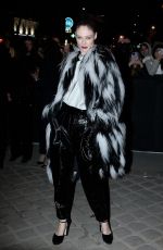 COCO ROCHA Arrives at Giorgio Armani Prive Haute Couture Spring Summer 2023 Show at Paris Fashion Week 01/24/2023