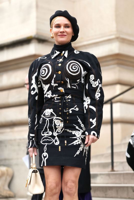 DIANE KRUGER Arrives at Schiaparelli Haute Couture Spring-summer 2023 Show at Paris Fashion Week 01/23/2023