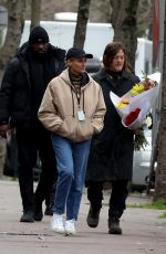 DIANE KRUGER Visits Norman Reedus on the set of The Walking Dead: Daryl Dixon in Paris 01/06/2023