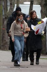 DIANE KRUGER Visits Norman Reedus on the set of The Walking Dead: Daryl Dixon in Paris 01/06/2023