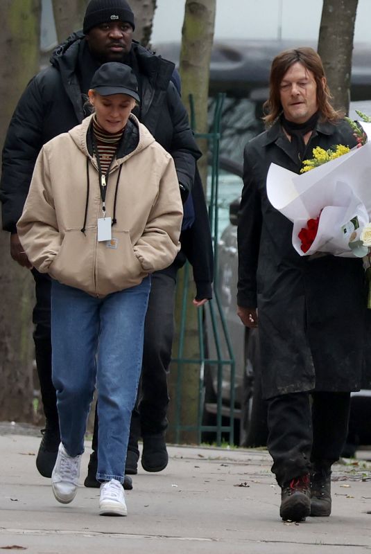 DIANE KRUGER Visits Norman Reedus on the set of The Walking Dead: Daryl Dixon in Paris 01/06/2023