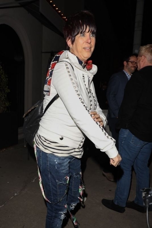 DIANE WARREN Out for Dinner in West Hollywod 01/25/2023