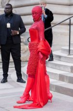 DOJA CAT Arrives at Schiaparelli Haute Couture Spring Summer 2023 Show at Paris Fashion Week 01/23/2023