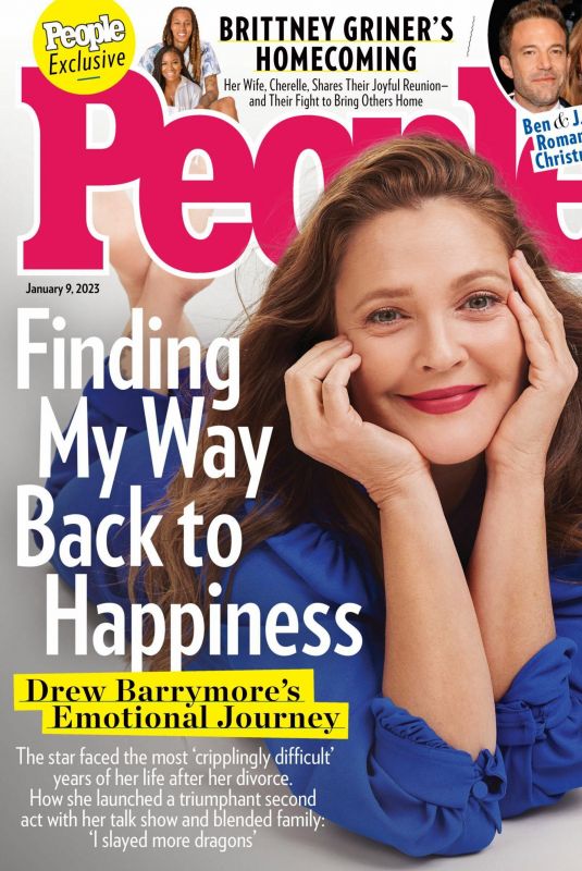 DREW BARRYMORE in People Magazine, January 2023