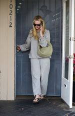 ELLE FANNING at a Nail Salon in Los Angeles 01/14/2023