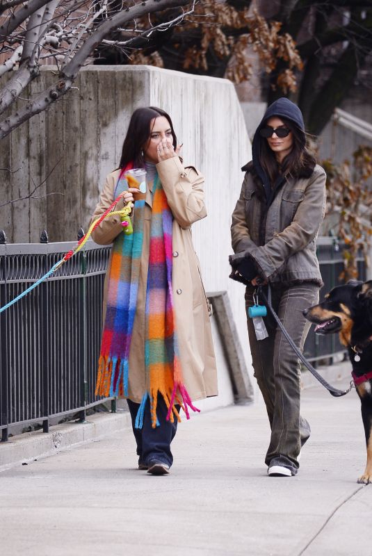 EMILY RATAJKOWSKI Out with Her Dog and a Friend in New York 01/06/2023