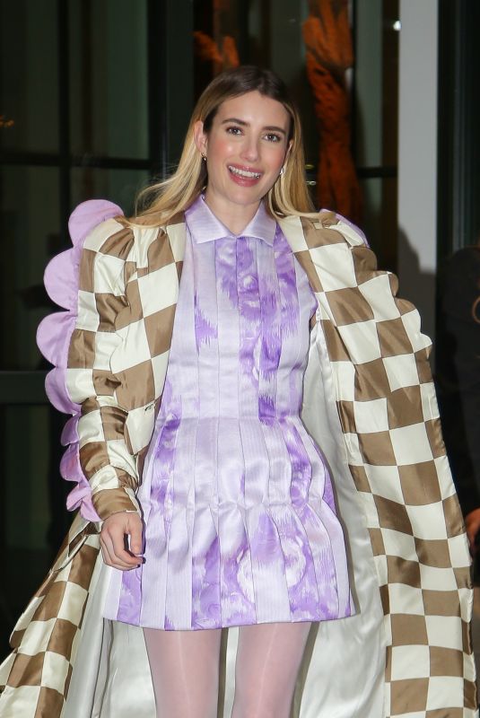 EMMA ROBERTS Leaves Her Hotel in New York 01/17/2023