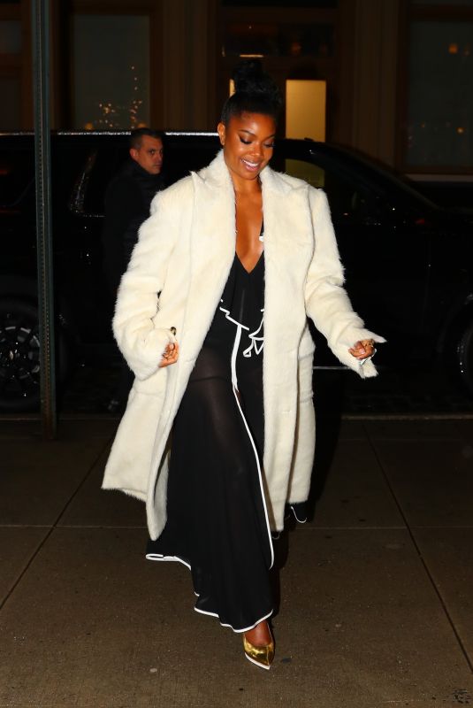 GABRIELLE UNION Arrives at Crosby Hotel in New York 01/25/2023