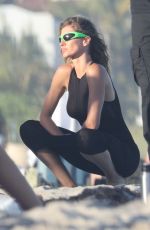 GISELE BUNDCHEN at a Photoshoot on the Beach in Los Angeles 01/25/2023