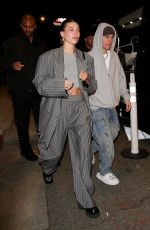 HAILEY and Justin BIEBER Arrives at the Birds Club in Los Angeles 01/07/2023