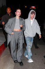 HAILEY and Justin BIEBER Arrives at the Birds Club in Los Angeles 01/07/2023
