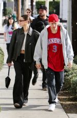 HAILEY and Justin BIEBER Out Shopping with Friends in West Hollywood 01/07/2023