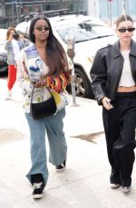 HAILEY BIEBER and JUSTINE SKYE Out and About in Los Angeles 01/07/2023