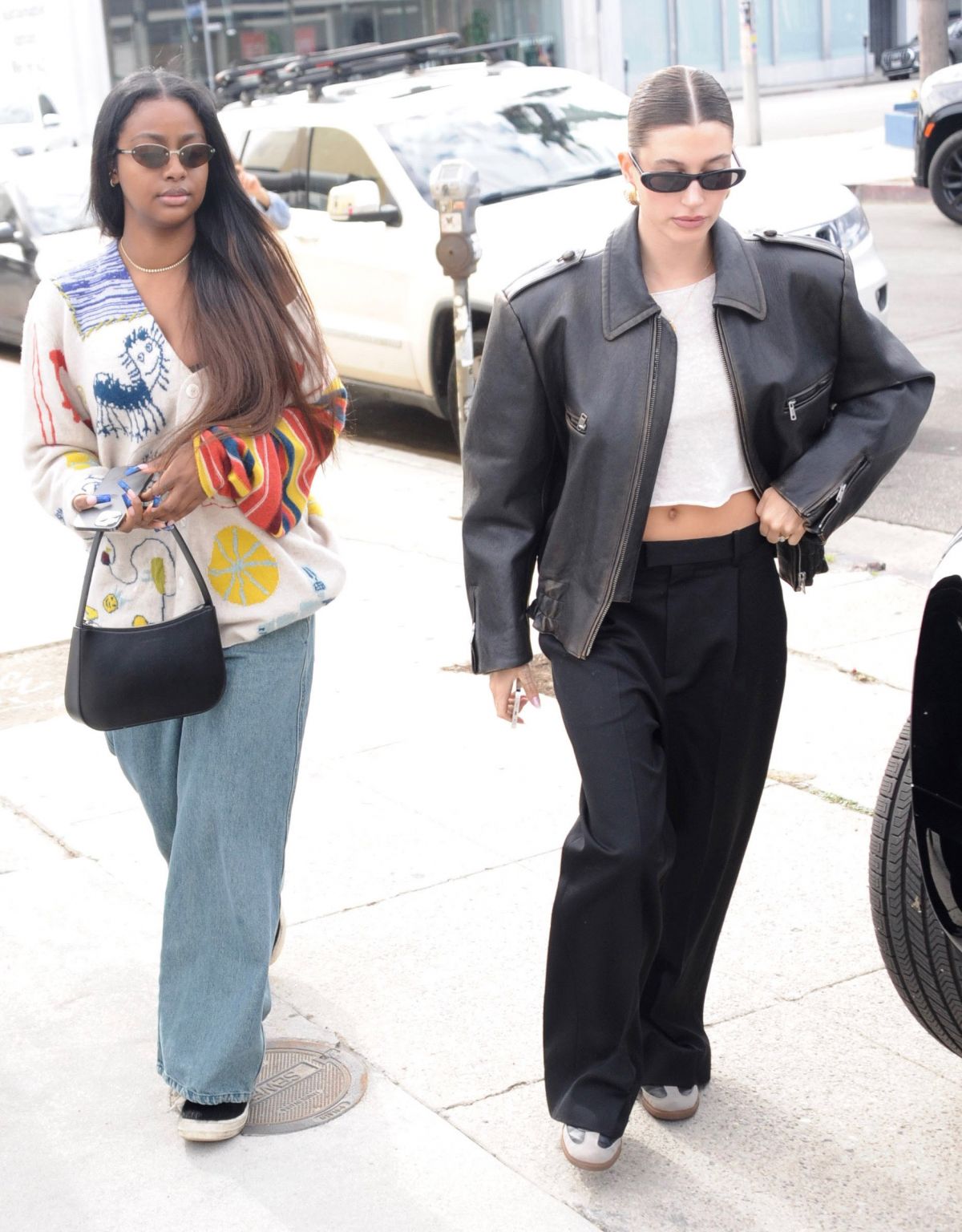 HAILEY BIEBER and JUSTINE SKYE Out and About in Los Angeles 01/07/2023 ...