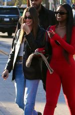 HAILEY BIEBER and JUSTINE SKYE Out for Lunch at Great White in West Hollywood 01/06/2023