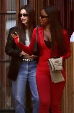 HAILEY BIEBER and JUSTINE SKYE Out for Lunch at Great White in West Hollywood 01/06/2023