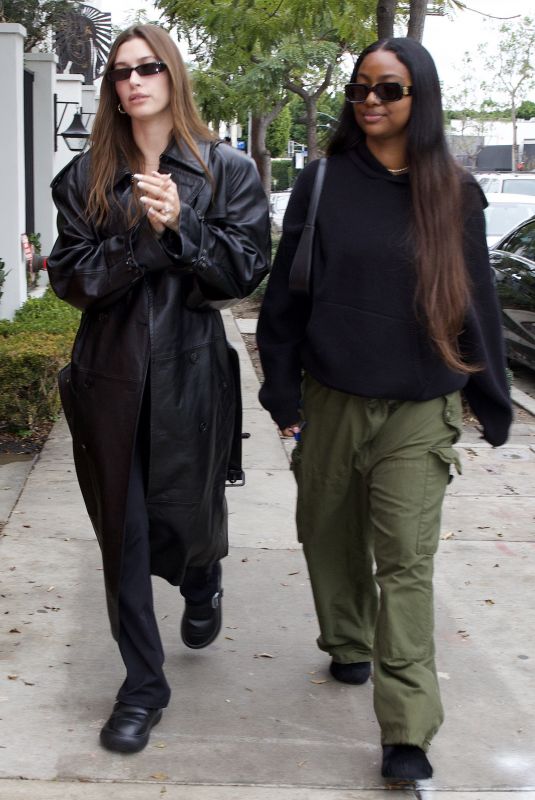 HAILEY BIEBER and JUSTINE SKYE Out in Los Angeles 01/03/2023